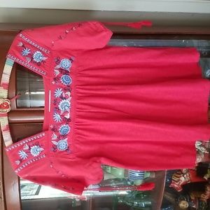 Red Boho top 3/$30